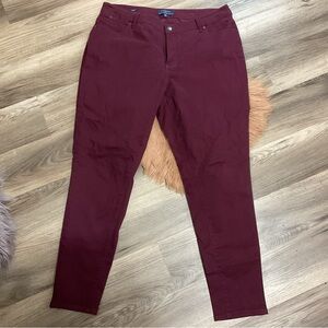 Talbots Burgundy Flattering Pants Size 16